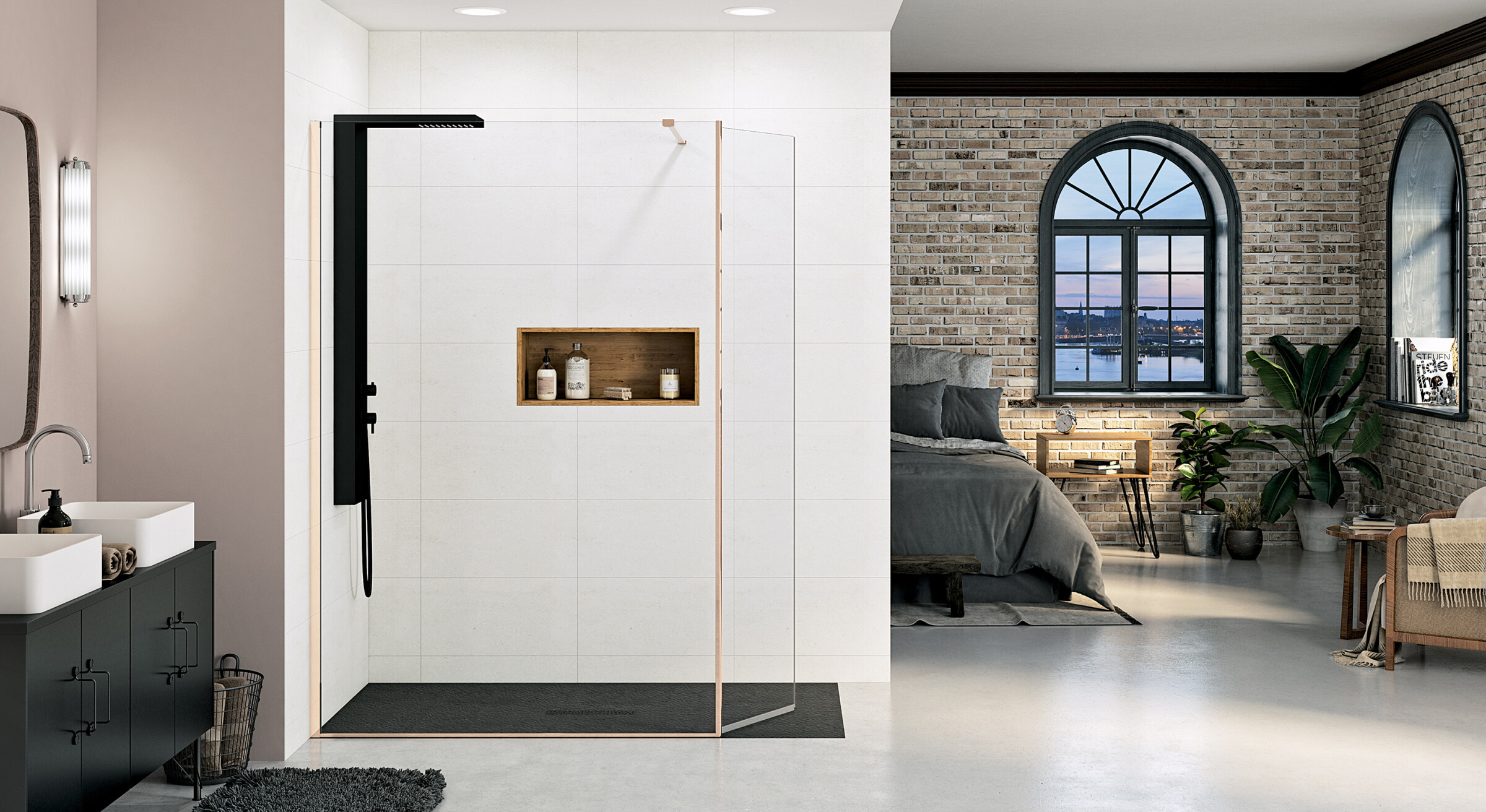 Ekinox Duo Paroi de douche à volet pivotant Kinedo