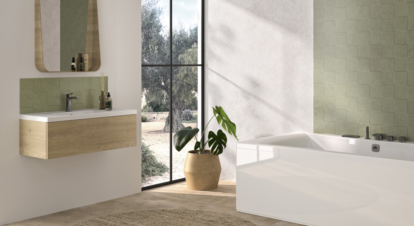 Kinewall Credence - piega oliva - 2900x1585