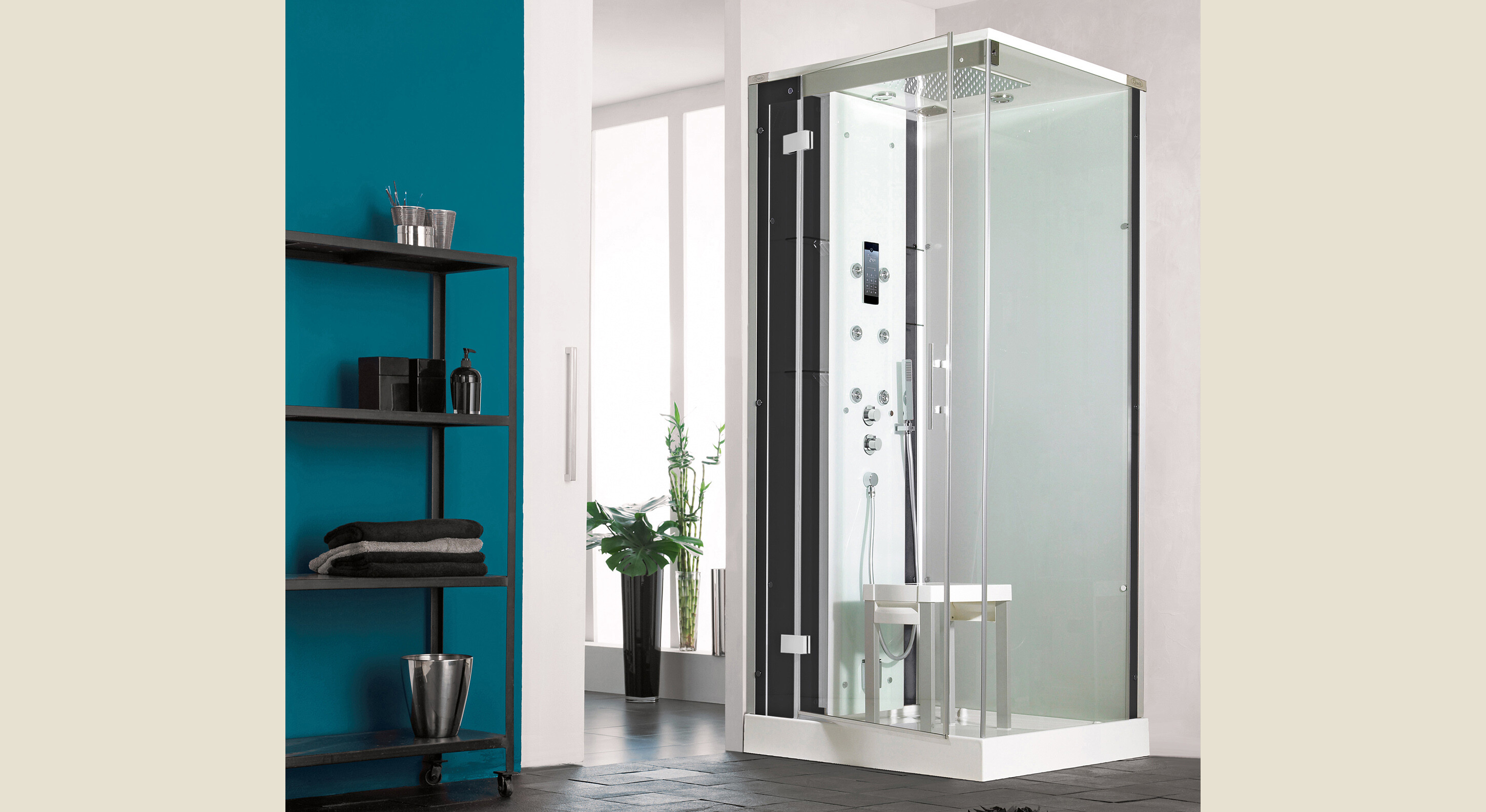 Horizon carrée cabine de douche Kinedo