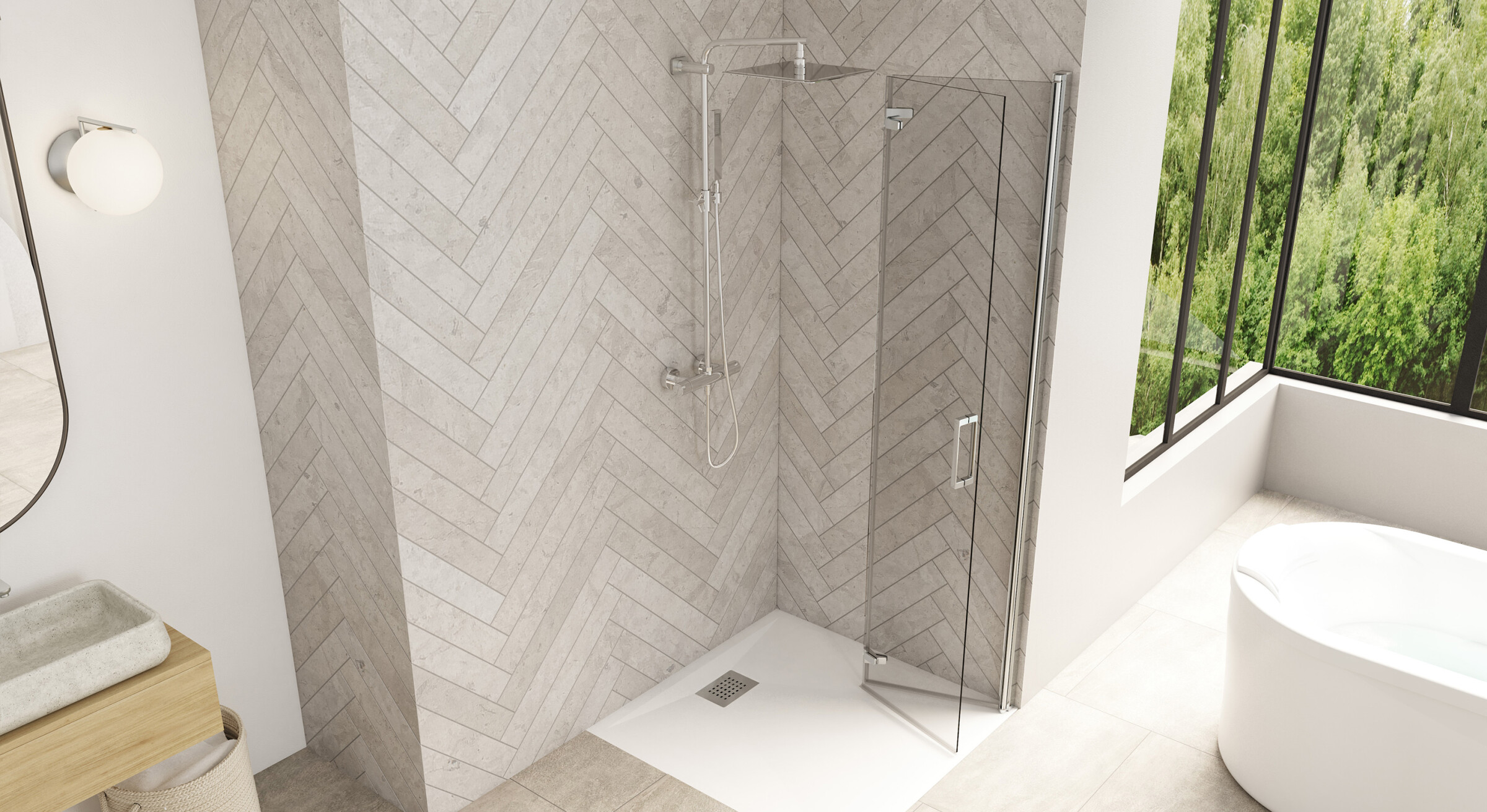 Smart Design Solo S Paroi de douche pliante Kinedo