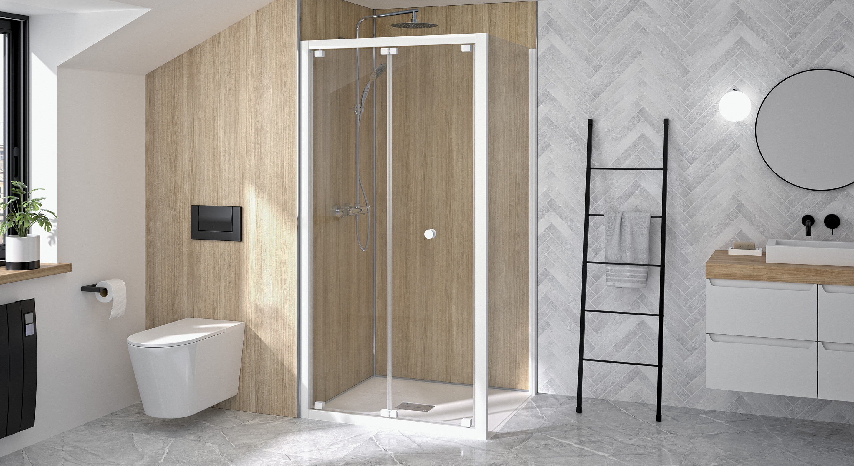 Supra II S Paroi de douche pliante Kinedo