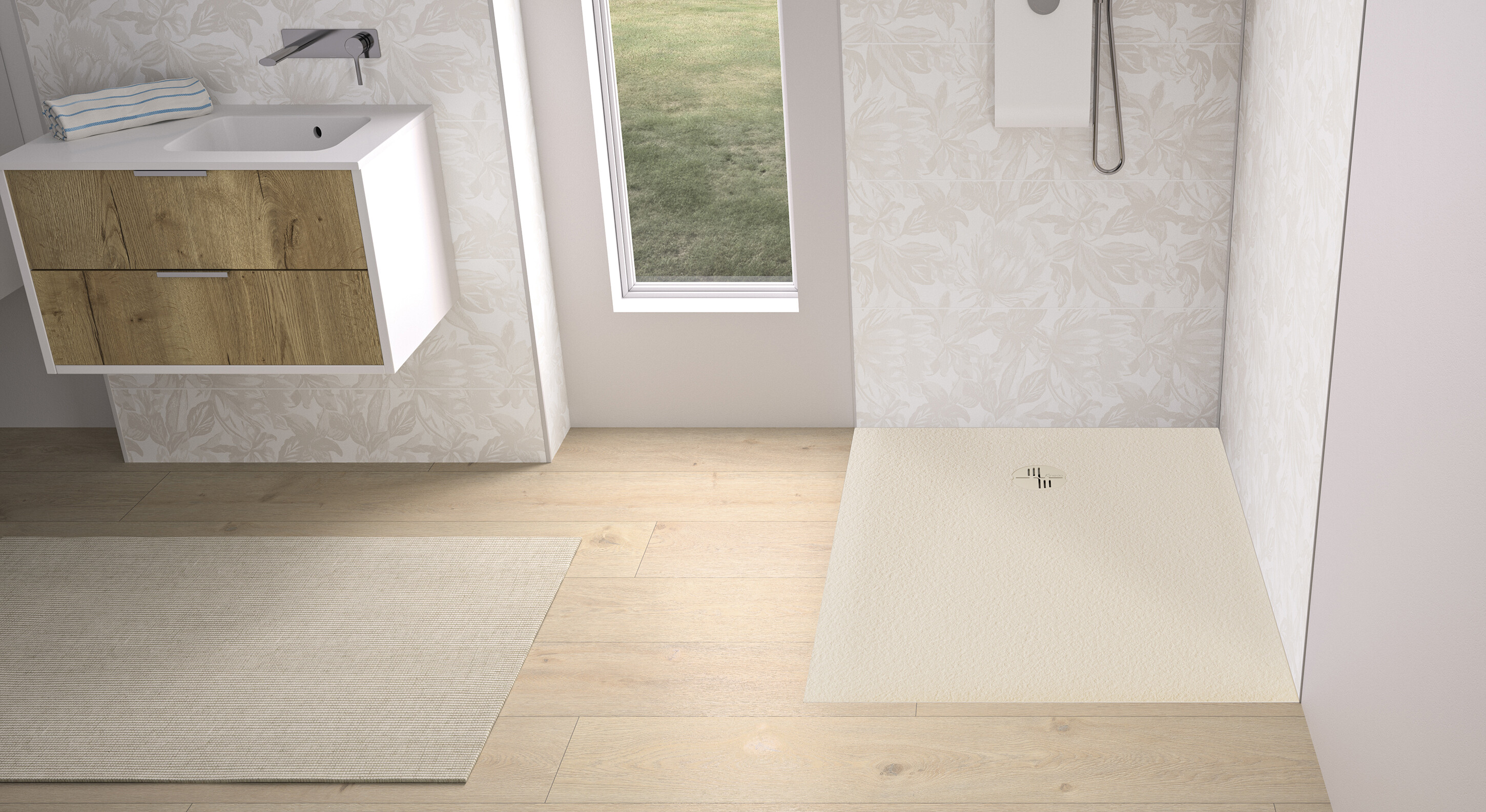 Kinemoon Evo Receveur de douche extraplat découpable Kinedo