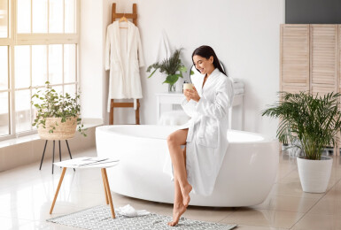 Ambiance cocooning salle de bain