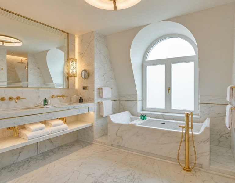 salle de bain hotel luxe