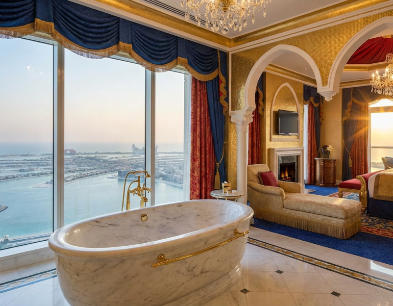 salle de bain luxe hotel