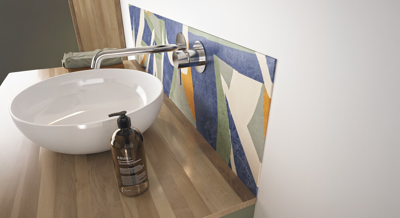 Kinewall Credence - botanic terrazzo zoom - 2900x1585