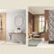 Kinewall Design - ciment cercles - chêne naturel - bananiers nb - 2900x1585