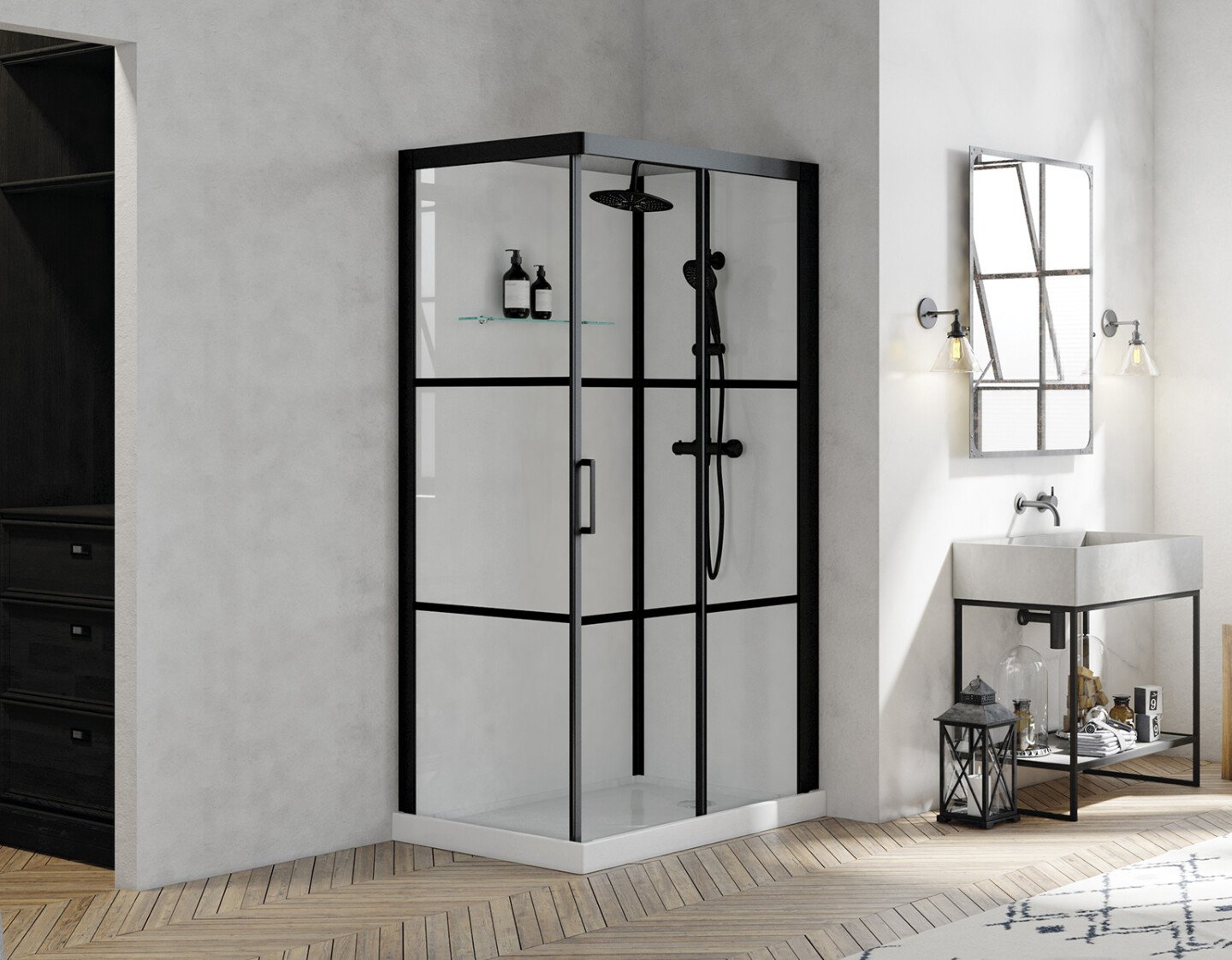 Brooklyn Factory Cabine de douche design industriel Kinedo