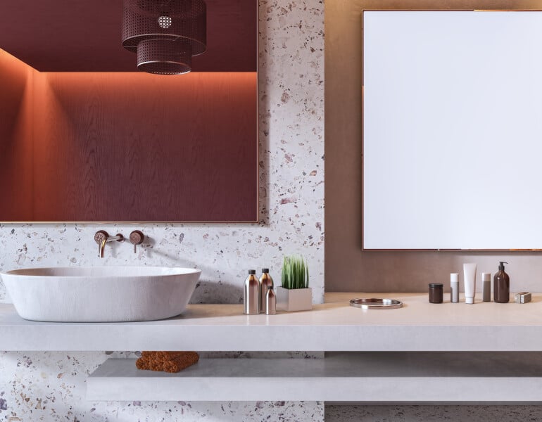 salle de bain terrazzo