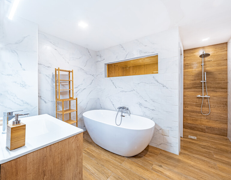 salle de bain bois