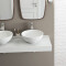 Plan de toilette Moon - blanc - vasques rondes - 2900x1585