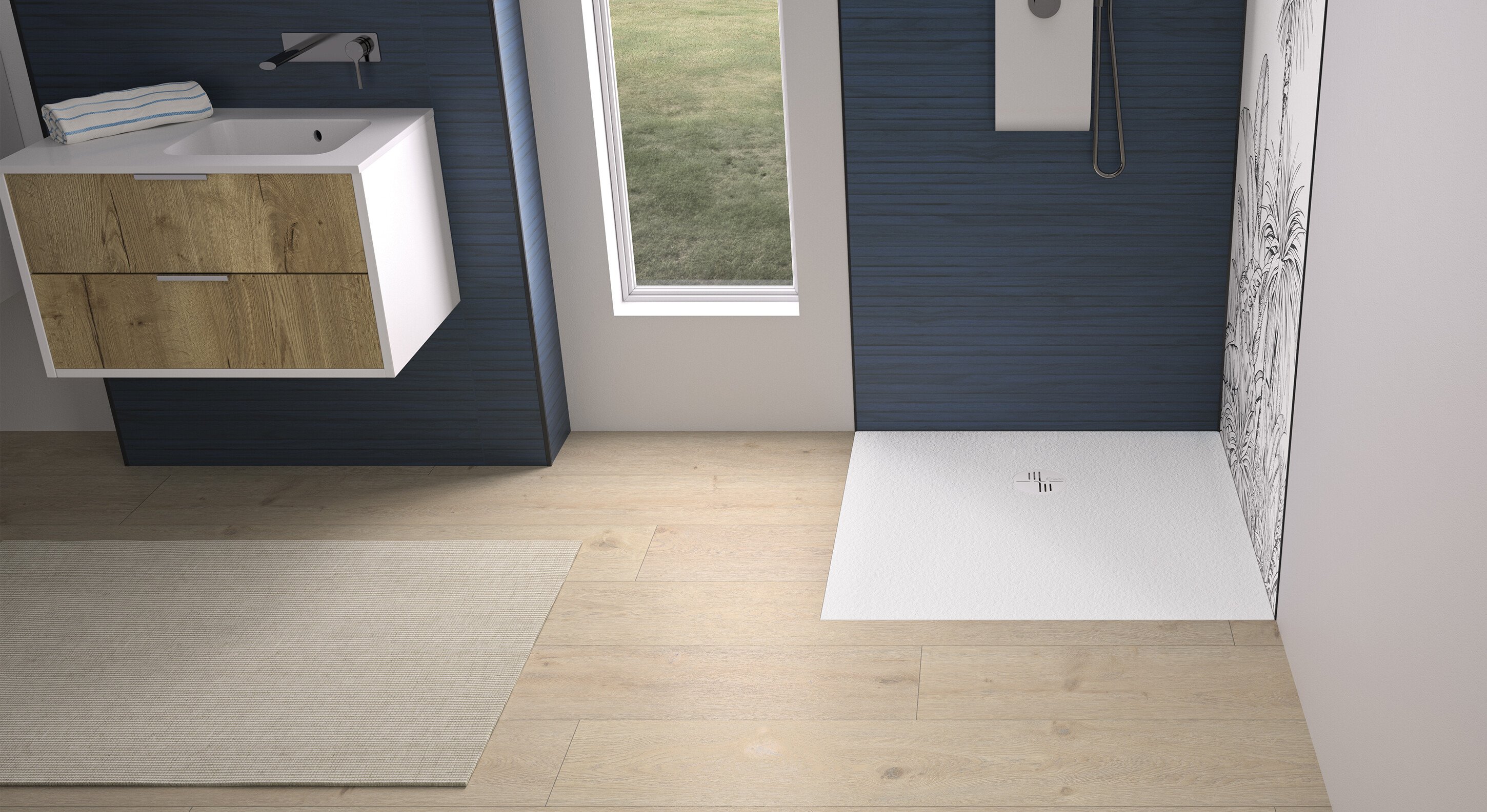 Kinemoon Evo Receveur de douche extraplat découpable Kinedo