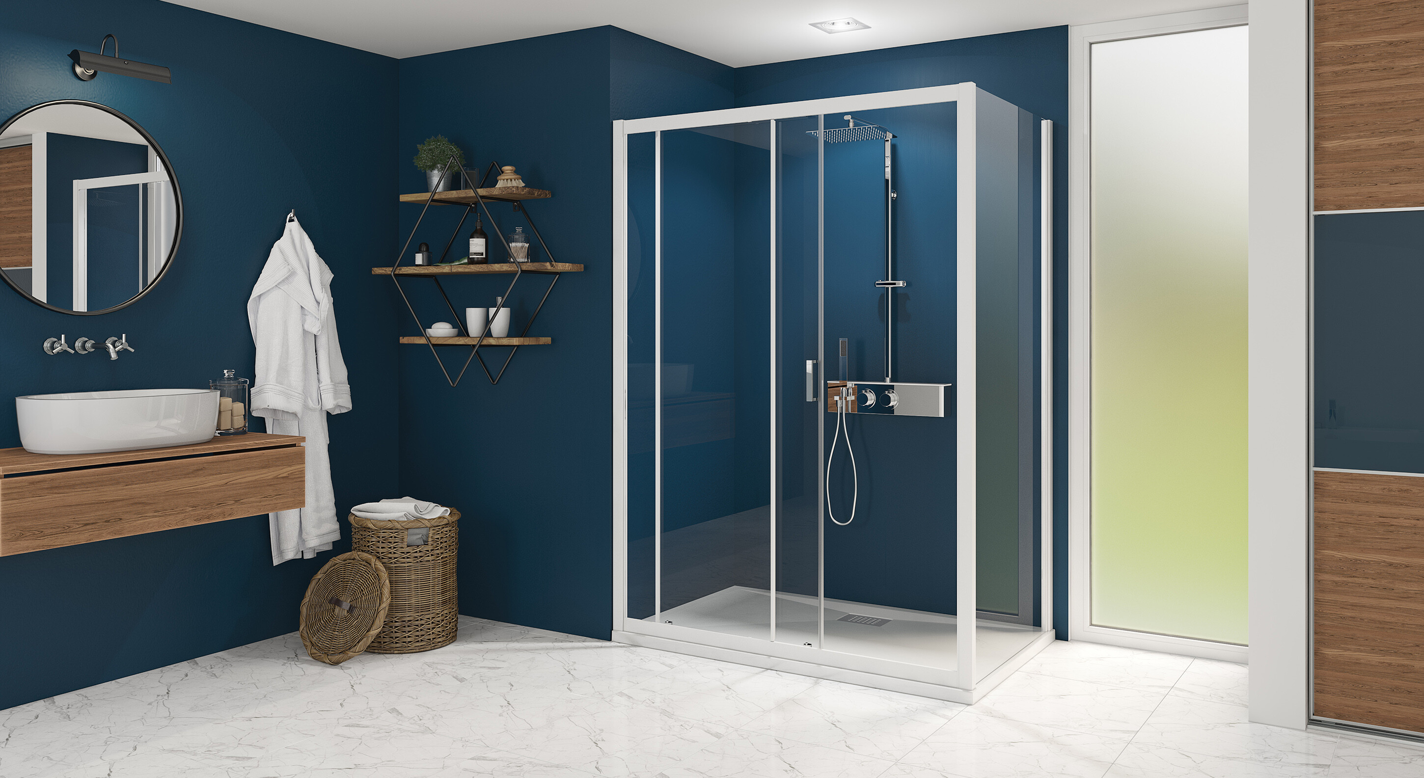 Smart Express C Paroi avec volet coulissant Kinedo