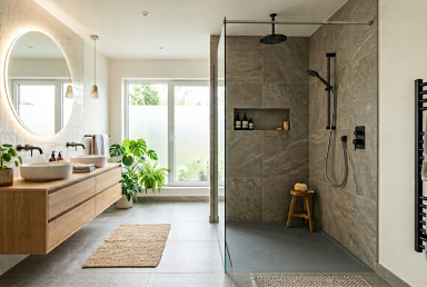 salle de bain douche à l'italienne