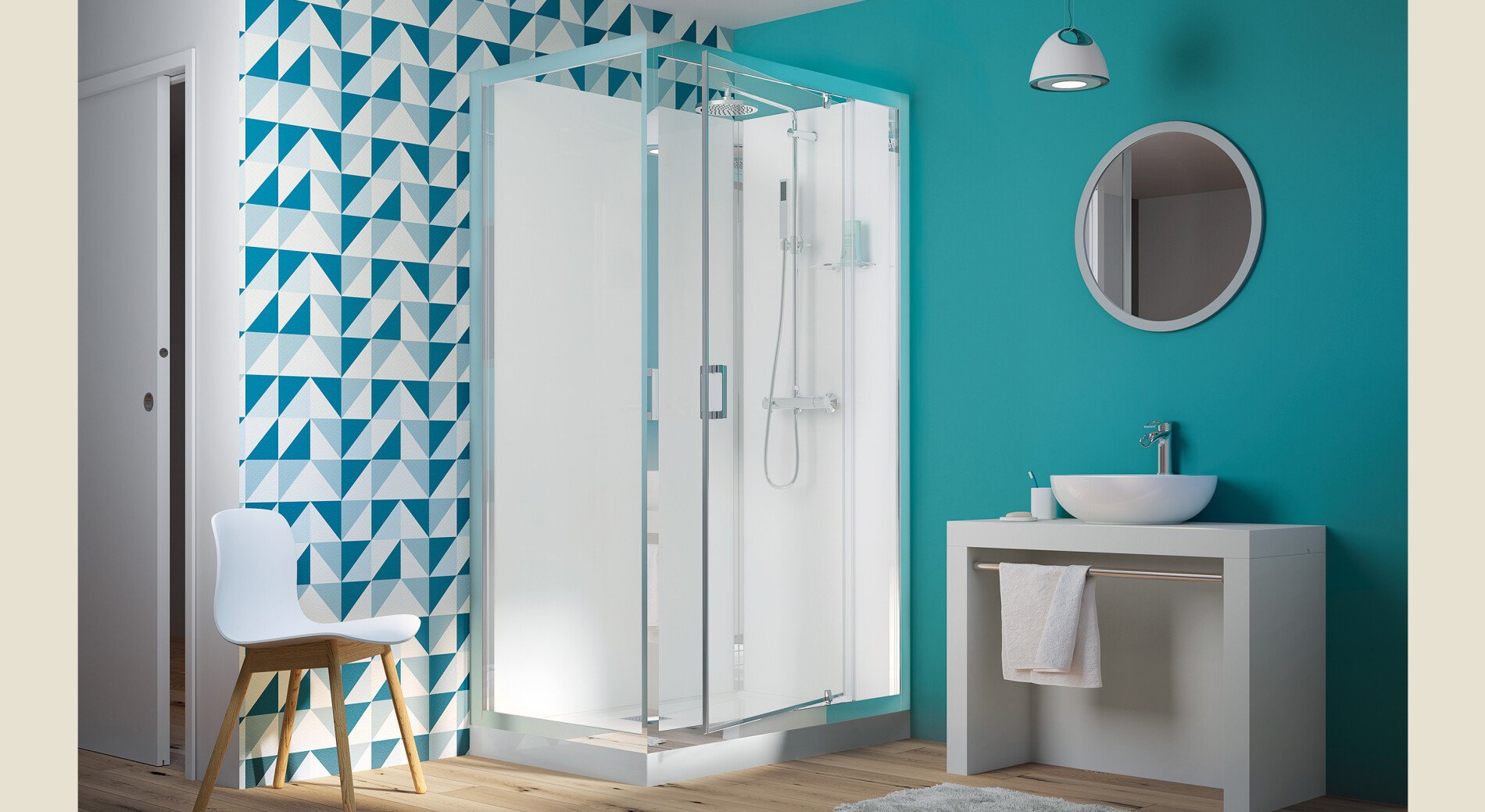 Eden rectangulaire cabine de douche tout équipée Kinedo