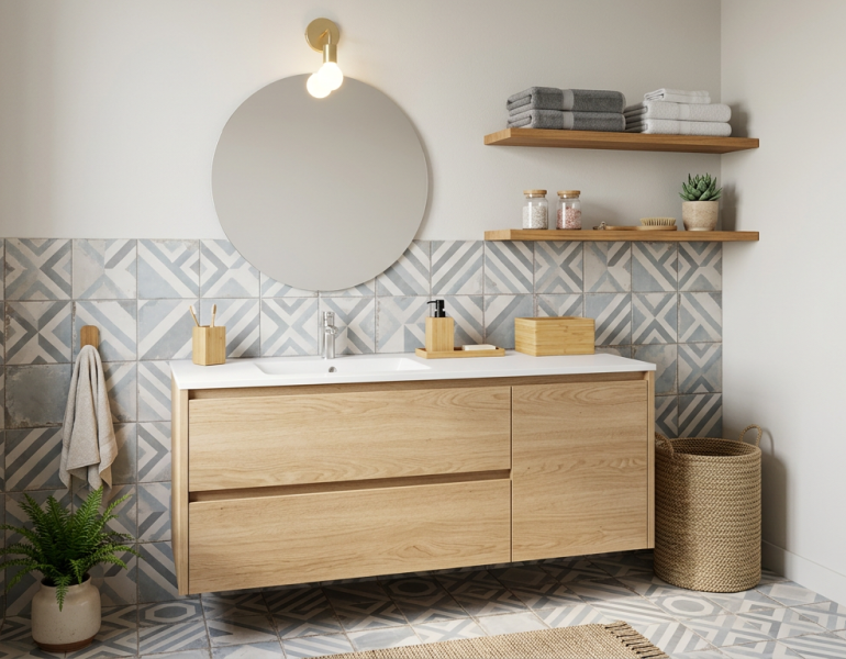 salle de bain carreaux de ciment