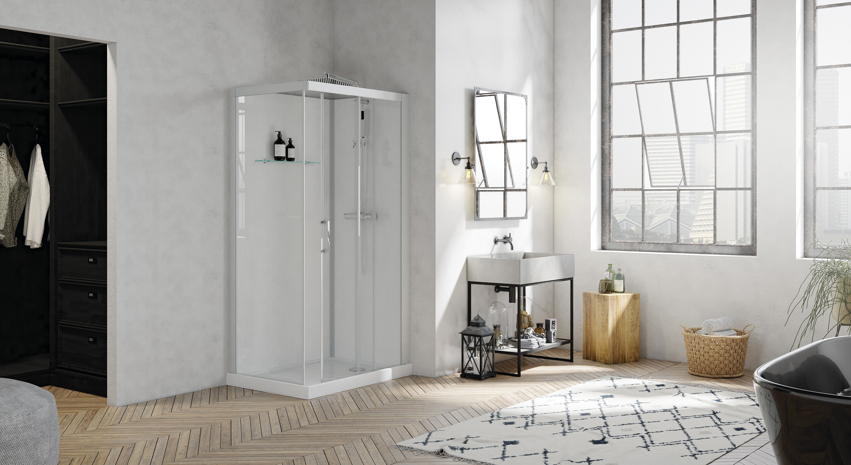 Brooklyn rectangulaire cabine de douche Kinedo