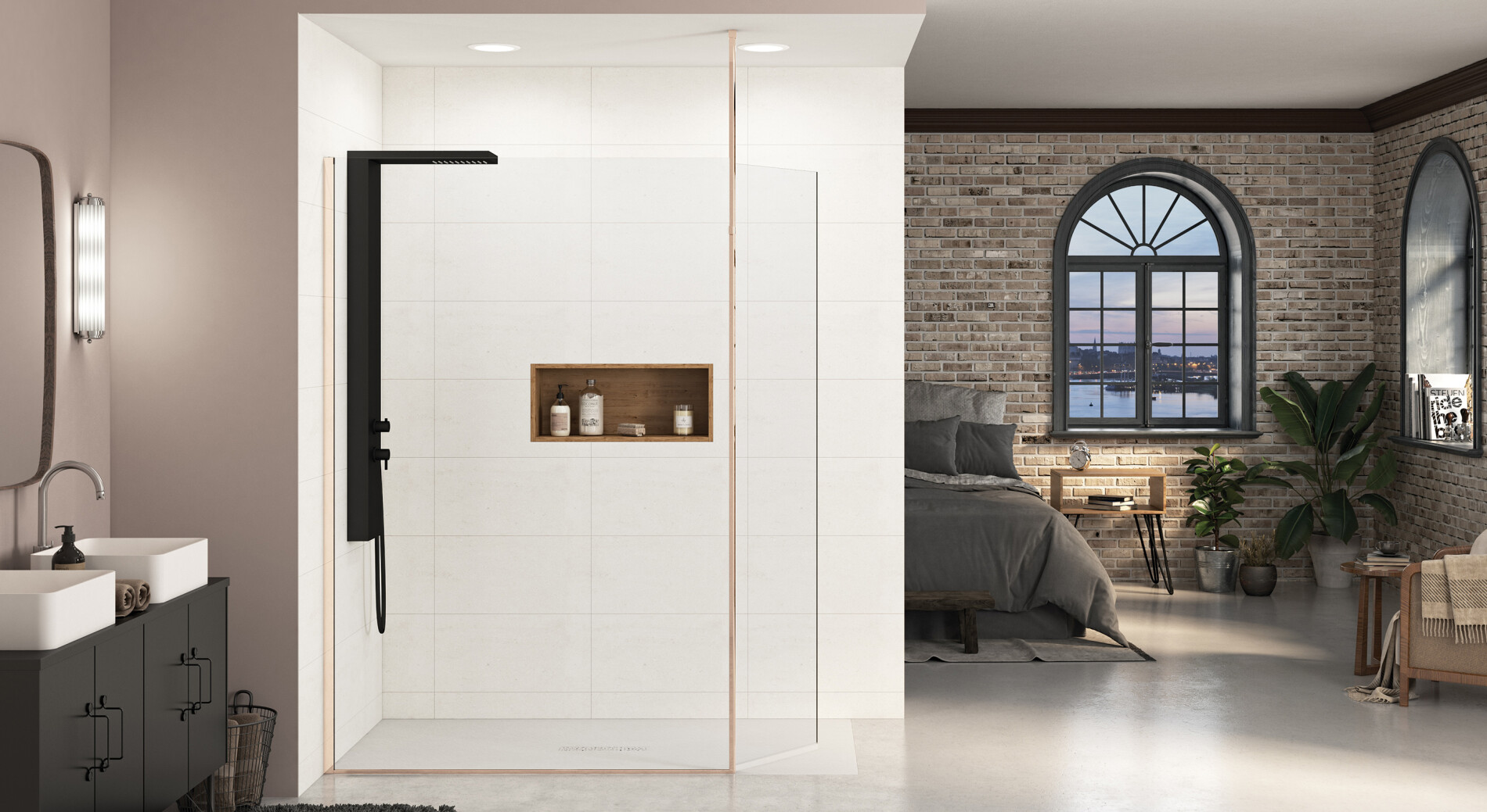 Ekinox Duo Paroi de douche à volet pivotant Kinedo