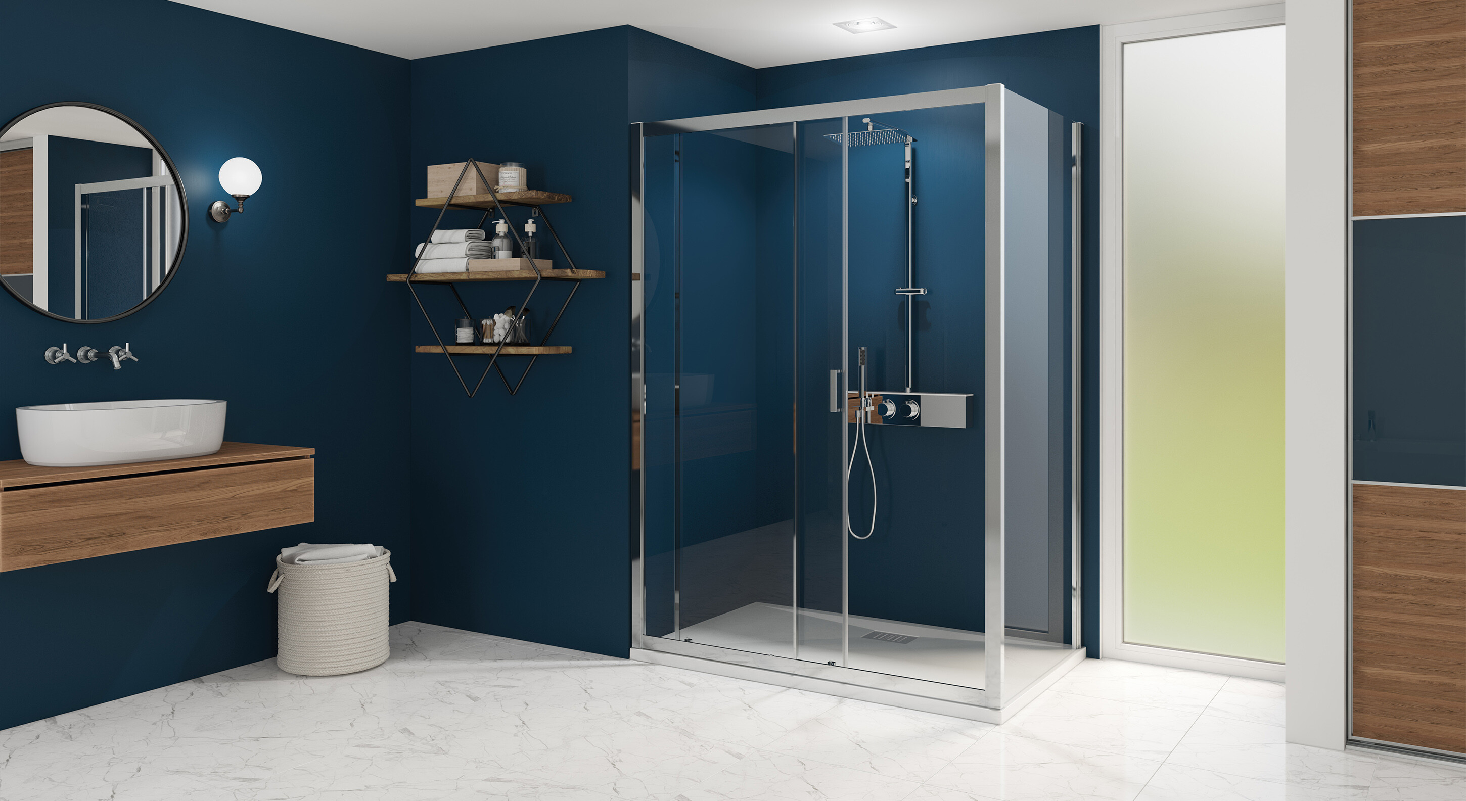 Smart Express C Paroi avec volet coulissant Kinedo