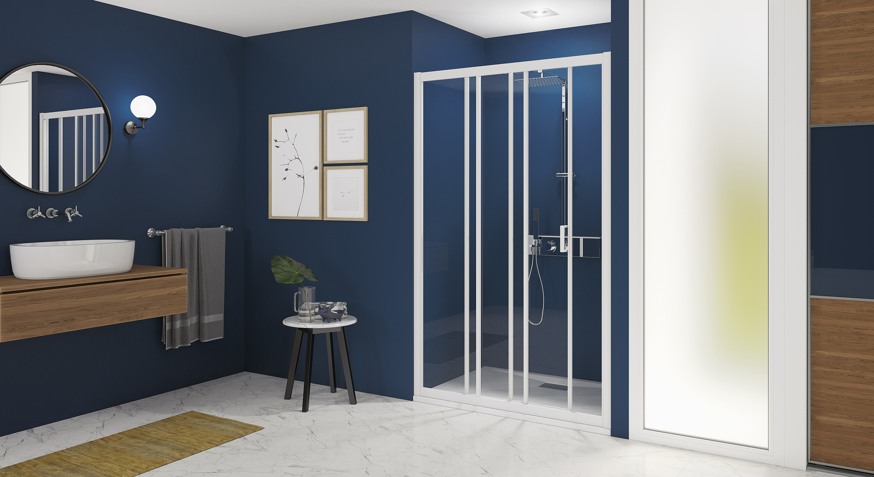 Smart Express 3V Paroi avec volets coulissants Kinedo