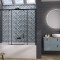Smart Design Pegasus - profilé gris noir grainé - verre transparent - 2900x1585