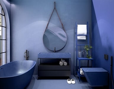 Salle-de-bain-monochrome-bleue