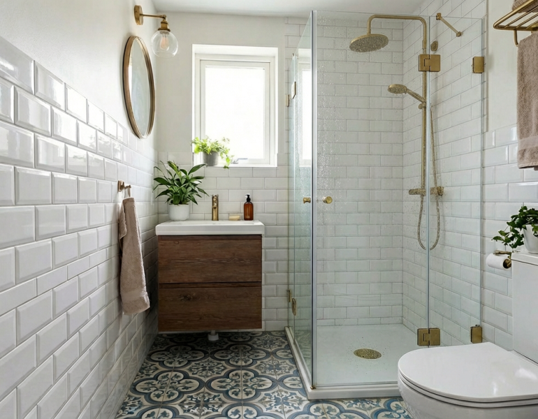 salle de bain carreaux de ciment