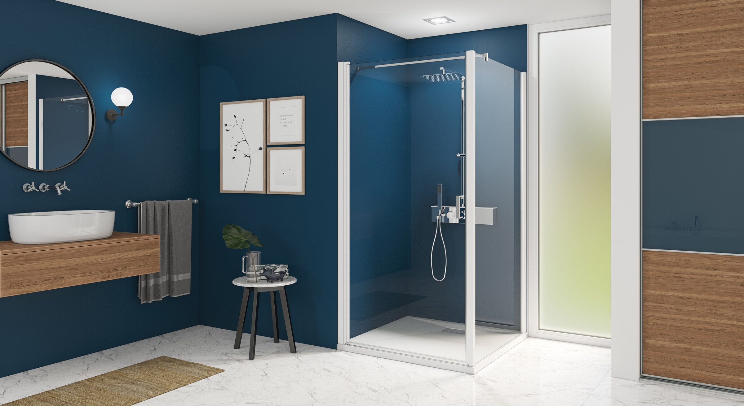 Smart Express Fixe Paroi de douche fixe Kinedo