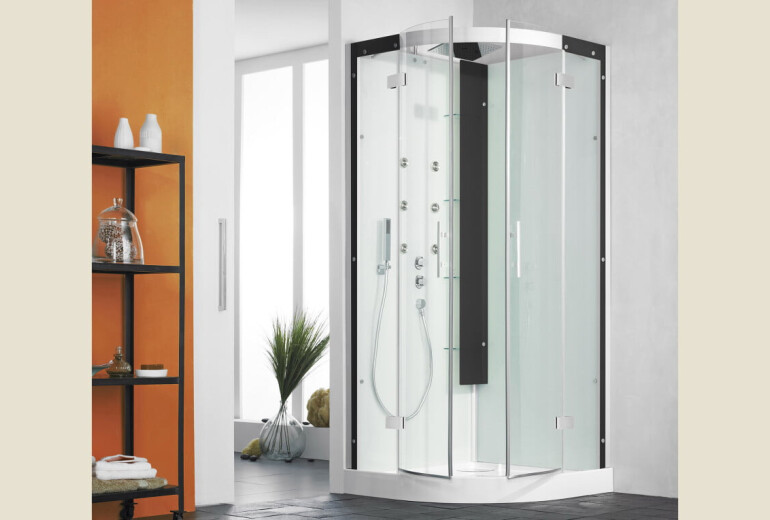 horizon r hydro perle noire portes pivotantes