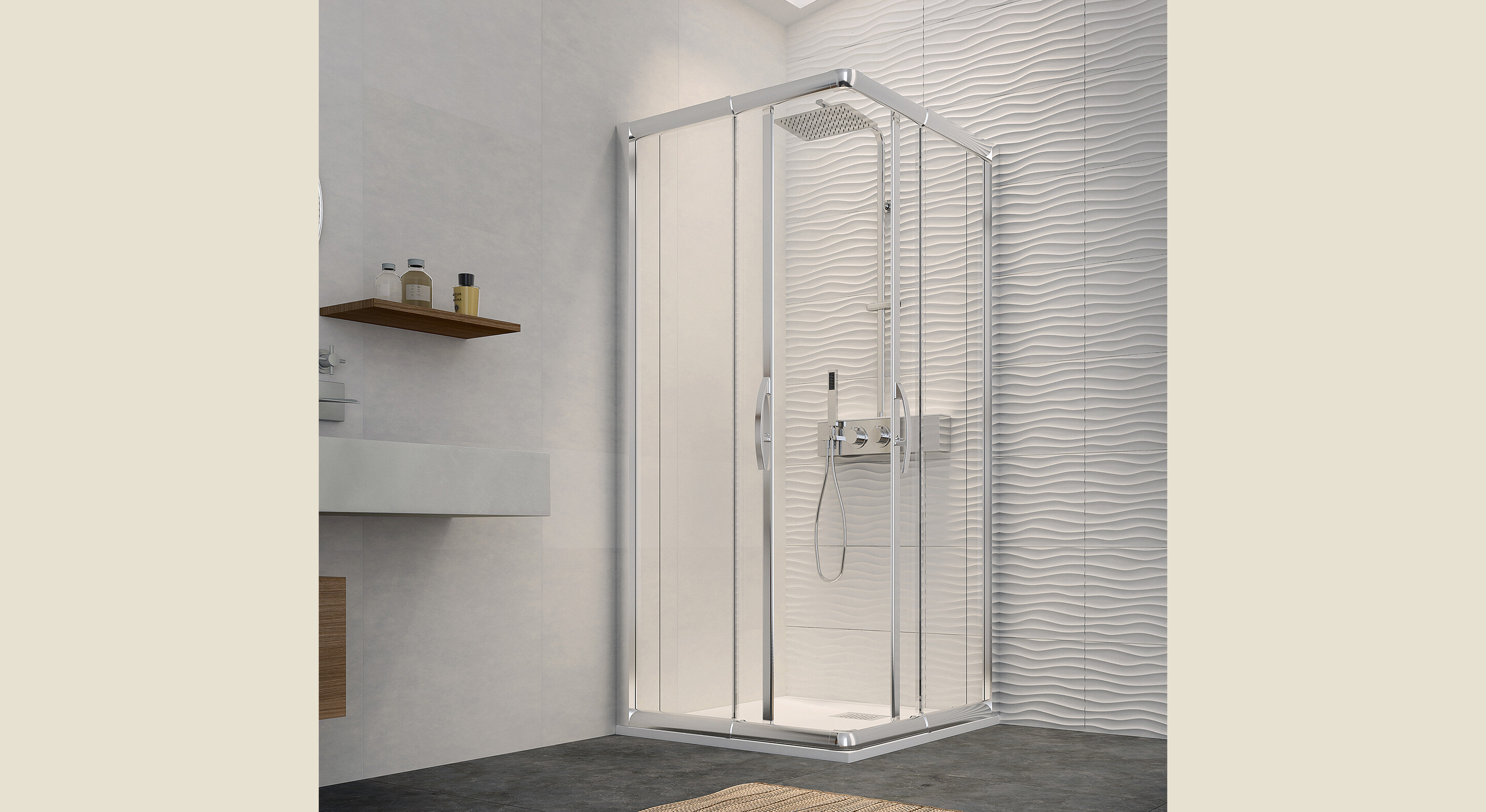 Java Paroi coulissante avec accès d’angle Kinedo