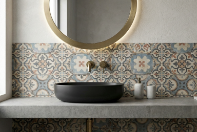 carreaux de ciment salle de bain