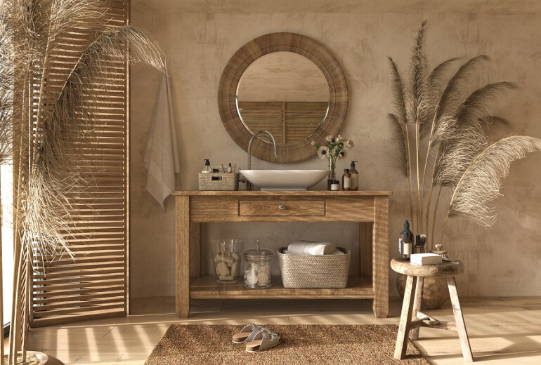 Salle de bain bohème